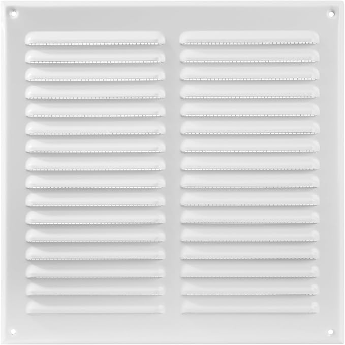 Square Ventilation Grille / 10" x 10" Inch Inside Measurement/White Metal Air by Unknown