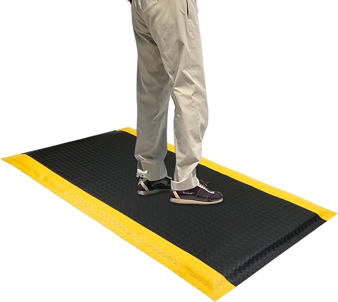 3 x 5 FT Industrial Anti Fatigue Mats, 15/16 Inch Thick Soft Sponge Ergonomic by Noliven