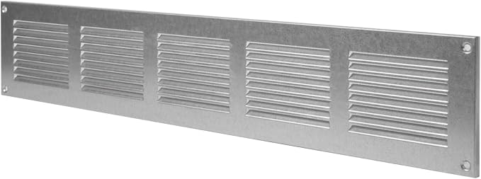 Repa Market Air Vent Cover 20x4 Inch Black Galvanized Steel Louvered Grill Cover - Image 9
