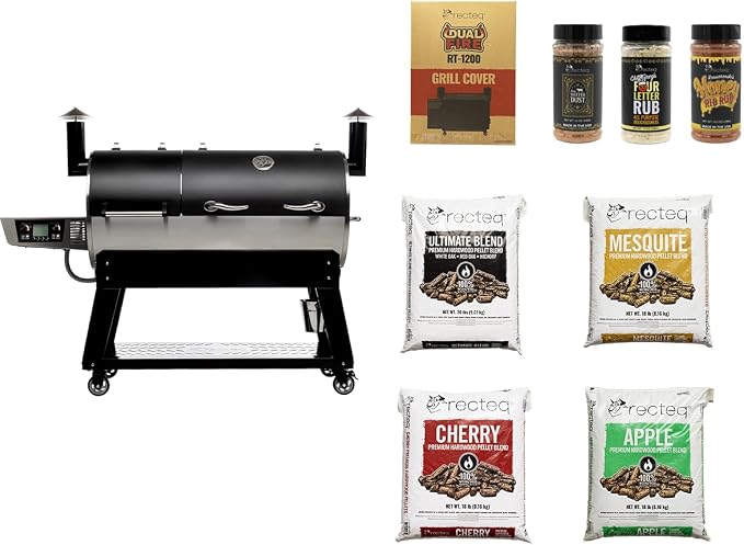 recteq DualFire 1200 Wood Pellet Smoker Grill, Wi-Fi Electric Pellet Grills by recteq