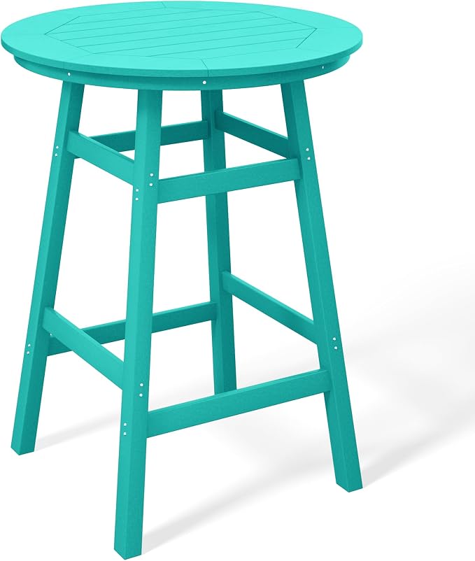 Costaelm Patio Bistro Table, Outdoor Bistro Dining Pub Table by Costaelm