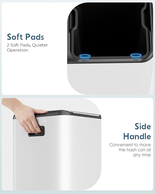 Arlopu 16Gal Dual Trash Can w/2 Built-in Box - Image 7