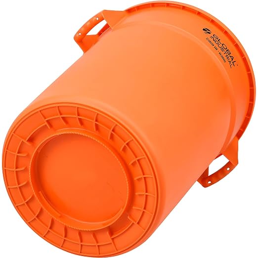 Global Industrial Commercial Round Trash Can, 32 Gallon Capacity, Plastic - Image 2
