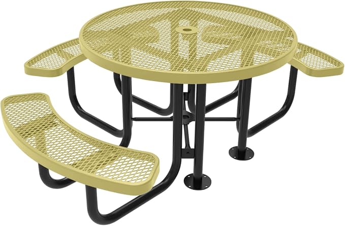 COATEDOUTDOORFURNITURE Heavy-Duty Portable Outdoor Picnic Table by CoatedOutdoorFurniture