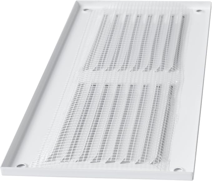 Repa Market 8x4 Inch Air Vent Cover/White Galvanized Steel Louvered Grill Cover - Image 9