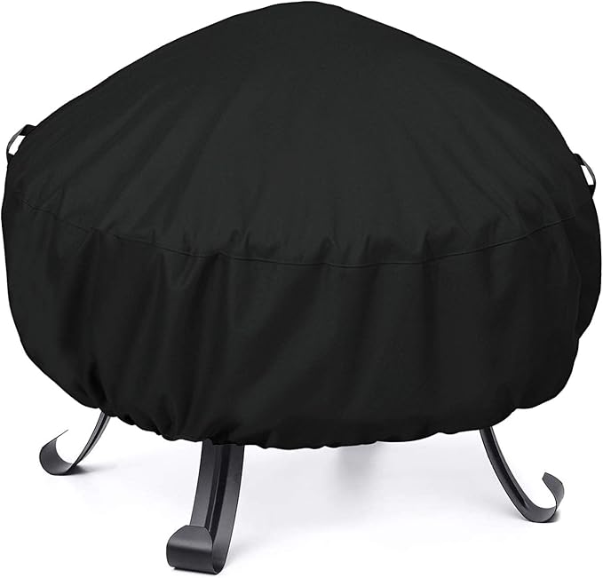 Unicook Round Fire Pit Cover 38 Inch Dia, Fire Bowl Cover Heavy Duty Waterproof by UNICOOK