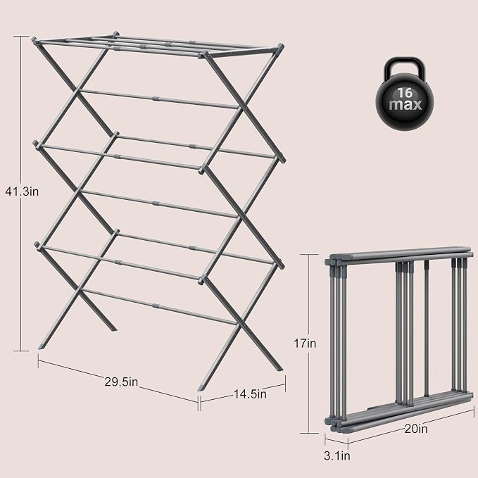 Drying Rack for Laundry, Foldable Clothes Drying Rack, Small Collapsible Dry - Image 3