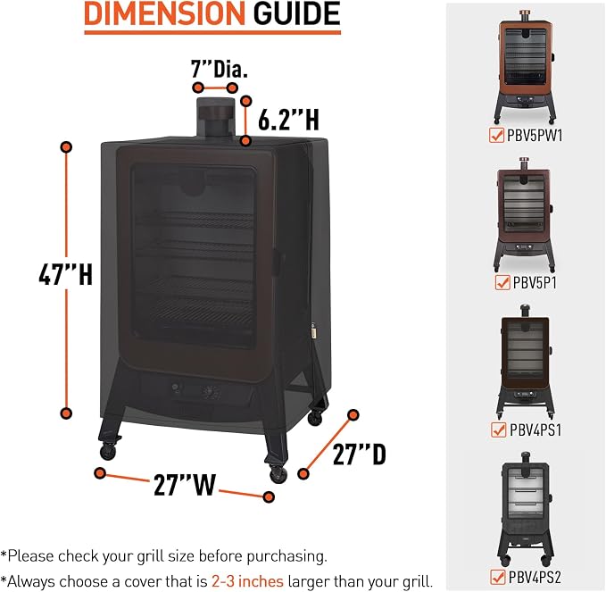 Arcedo Vertical Smoker Cover Compatible - Image 2