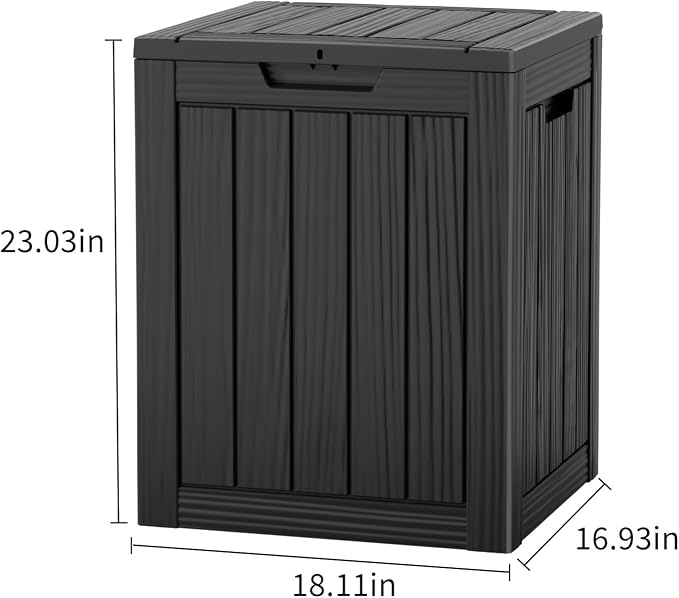 28 Gallon Deck Box, Resin Outdoor Storage Box - Image 2
