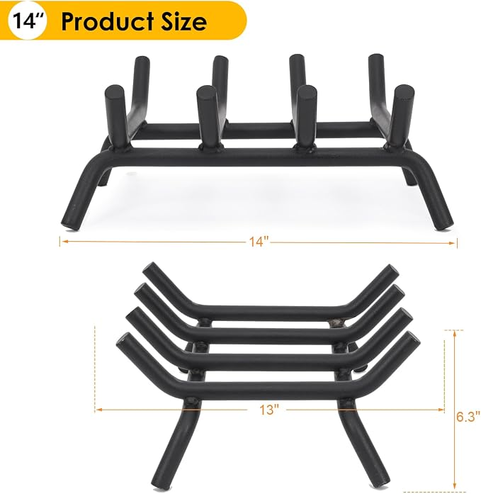 STBoo Fireplace Grate 14inch Heavy Duty - Image 3