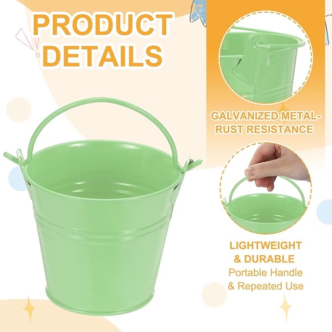 Small Metal Buckets, Mini Buckets - Image 3