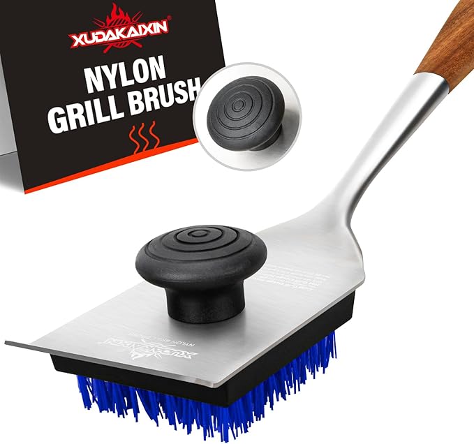 Grill Brush and Scraper, Dual Grip Design, Extra Strong BBQ Cleaner Accessories by XUDAKAIXIN