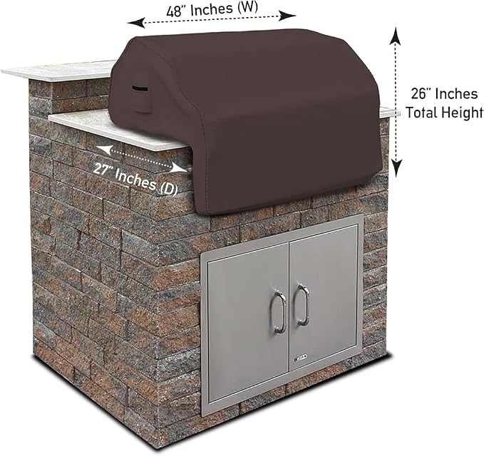 Covers & all Built-in Outdoor Grill Cover, Durable Heavy Duty 18 Oz Waterproof - Image 2