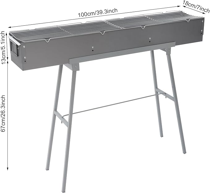 Portable Charcoal Grill Folding BBQ Grill Large Barbecue Tool Kits - Image 2