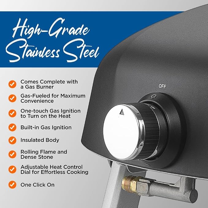 NutriChef Portable Outdoor Gas Pizza Oven - Image 3