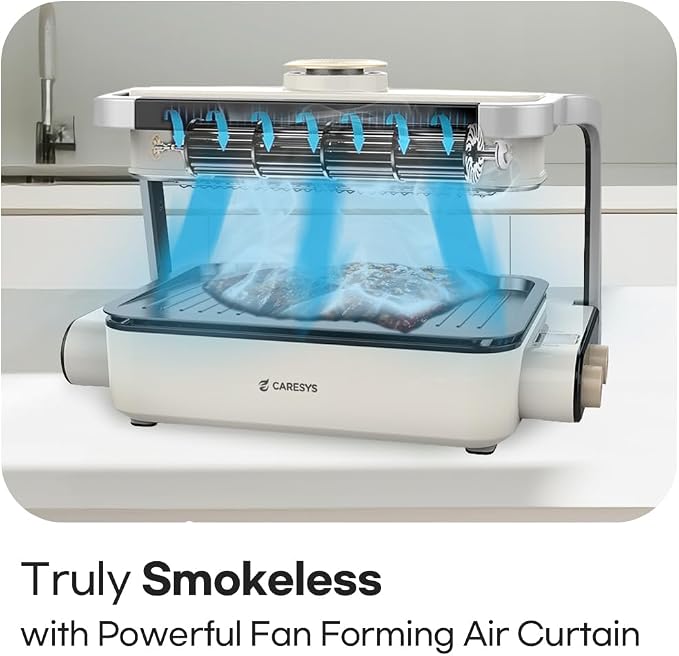 Smokeless Double Care Grill, Electric Indoor Tabletop Grill, Dual Heating - Image 4