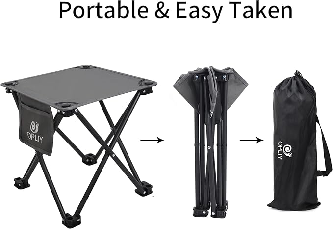 Opliy Camping Stool 2 Pack, 13.5 Inch Portable Folding Stool - Image 4