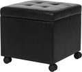 Homebeez Leather Storage Ottoman by Homebeez