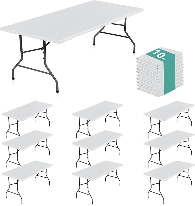 LUSHVIDA 10 Packs Vinyl Tablecloths by LUSHVIDA