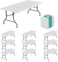LUSHVIDA 10 Packs Vinyl Tablecloths by LUSHVIDA