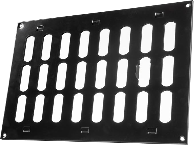 Vent Systems 12" x 8" Inch Black Metal Vent Cover by VentSystems
