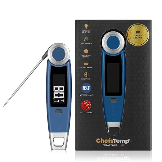 Finaltouch X10 Instant Read Digital Meat Thermometer NSF Certified Waterproof by chefstemp