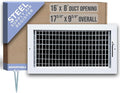Fits 16x8 Duct Opening Steel Adjustable Air Supply Grille by Handua | Register by Handua