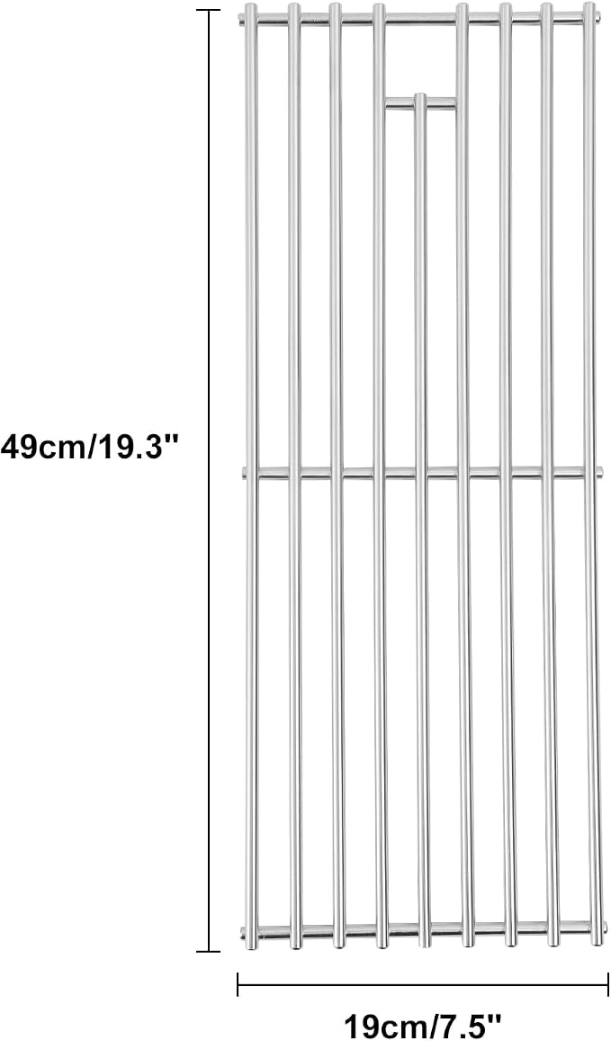 J&HYBBQ 4Pcs Stainless Steel Grill Grate 19 1/4 x 7.5 Inch, 7mm Rod BBQ Grill - Image 2
