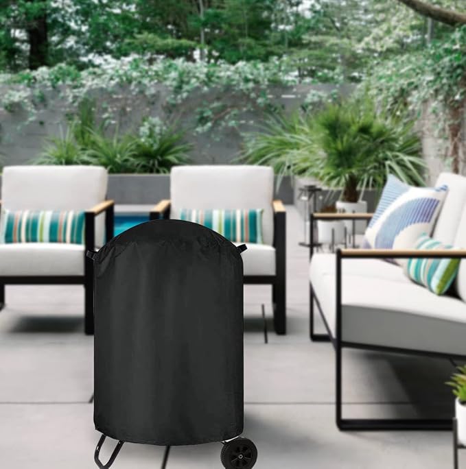 POMER Patio Bonfire Fireplace Cover, Round Fire Pit Cover - Image 5