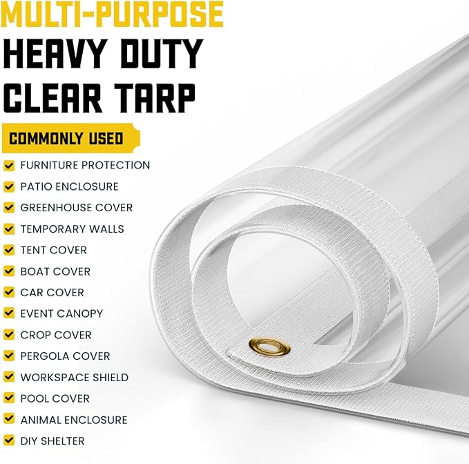 Core Tarps 30 Mil Extreme Heavy Duty Clear Tarp - Image 5