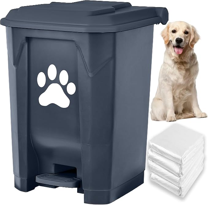 tebiete Dog Poop Trash Can Outdoors Pet Waste Station by tebiete