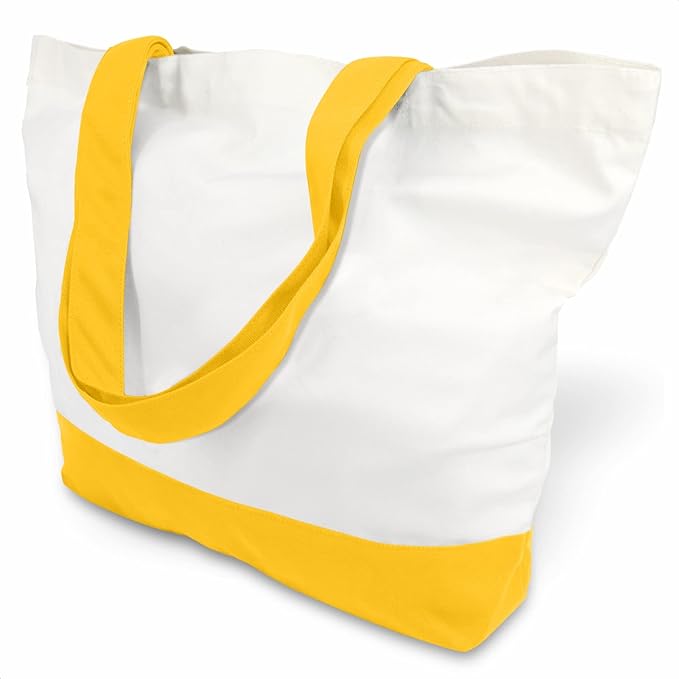 TOPDesign 3-Pack Super Strong Large 12oz Cotton Canvas Tote Bags, Reusable by TOPDesign
