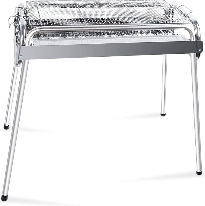 Charcoal Grill, Barbecue Charcoal Grill, Outdoor Stainless Steel Smoker BBQ - Image 9