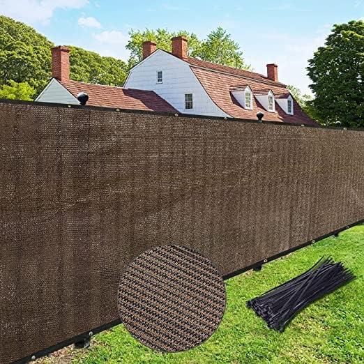 UPGRADE Privacy Fence Screen 3'x65' Brown Outdoor 90% Visibility Blockage 170 by UPGRADE