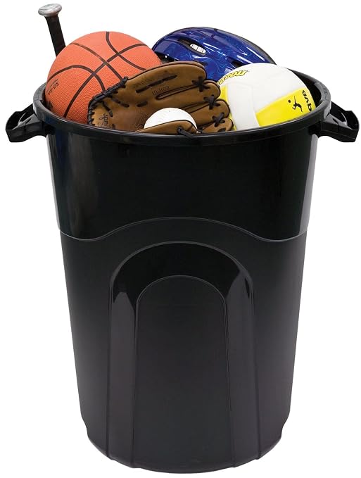 32 Gallon Heavy Duty Plastic Outdoor Trash Can - Image 2