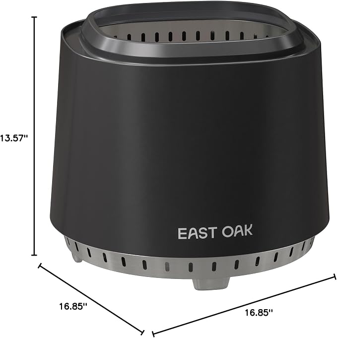 EAST OAK Camber Smokeless Fire Pit 17'', Stainless Steel Fire Pits - Image 10