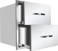 Outdoor Kitchen Drawers, Flush Mount Triple Access BBQ Drawers by OLIPIC