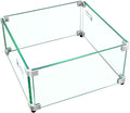 Fire Pit Wind Guard: 15" x 15" x 7" Square Glass Wind Guard by Pariplus
