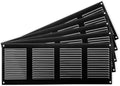Repa Market 5-Pack Air Vent Cover 16x6 Inch Black Galvanized Steel Louvered by RepaMarket