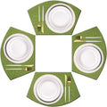PIGCHCY Wedge Shaped Placemats for Dining Table Washable Vinyl Placemats Heat by PIGCHCY