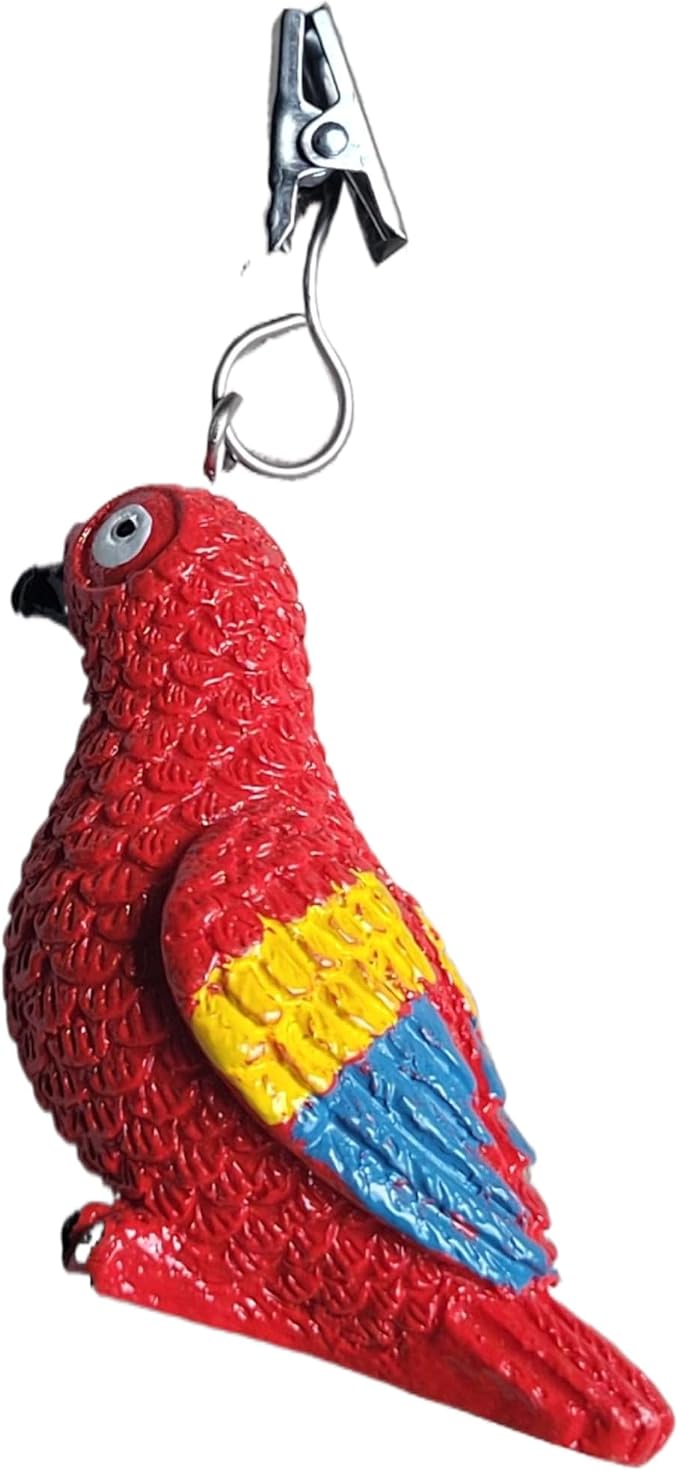 TwoFish Home Set of 4 Colorful Parrot Resin Tablecloth Weights Clips Colorful - Image 7