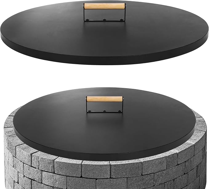 G GOOD GAIN Firepit Lid Round 28 Inch by GGOODGAIN