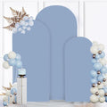 MODFUNS Dusty Blue Arch Cover Set of 3 Spandex Arch Stand Cover Wedding by MODFUNS