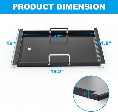 16517 Half Size Griddle Insert for Bull 30" 4 Burner Grill Angus 47628 47629 - Image 2
