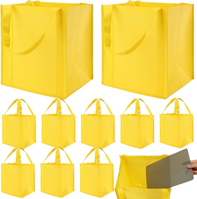 NERUB Set of 10 Reusable Grocery Bags Heavy Duty Shopping Bags Large Grocery by NERUB