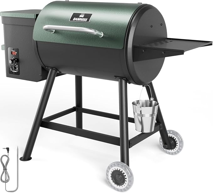 Pellet Smoker Grill Combo, 456 SQ.IN Cooking Area by DAMNISS