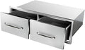 Outdoor Kitchen Drawers 30"Wx10"Hx20"D Flush Mount Access Horizontal 2-Drawer by Unknown