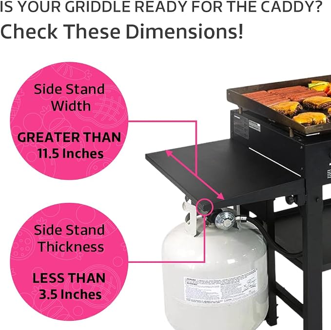 OCTANDRA Griddle Caddy for 17" 22" 28" & 36" Blackstone Grill Prep Cart - Image 3