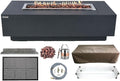 Elementi | Bundle Granville Gas Fire Pit Cast Concrete 60" Rectangular Fire by AMSFireplaceInc