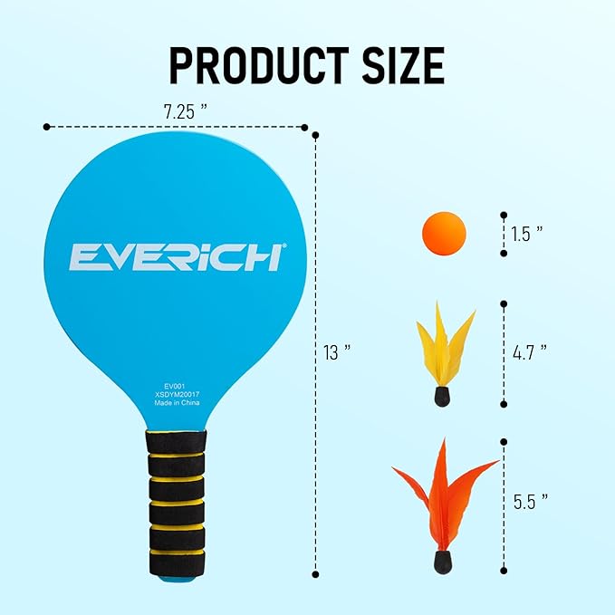 EVERICH TOY Paddle Ball Set – Indoor & Outdoor Racket Game - Image 2